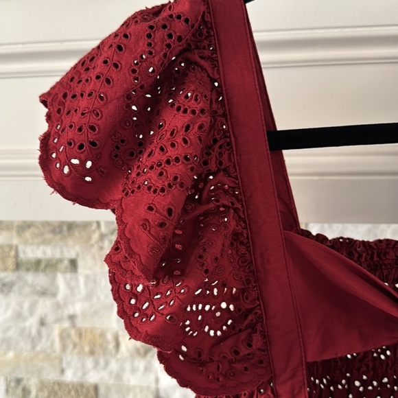 Sea New York Vienne Eyelet Mini Dress NWT Small Red - Picture 9 of 9